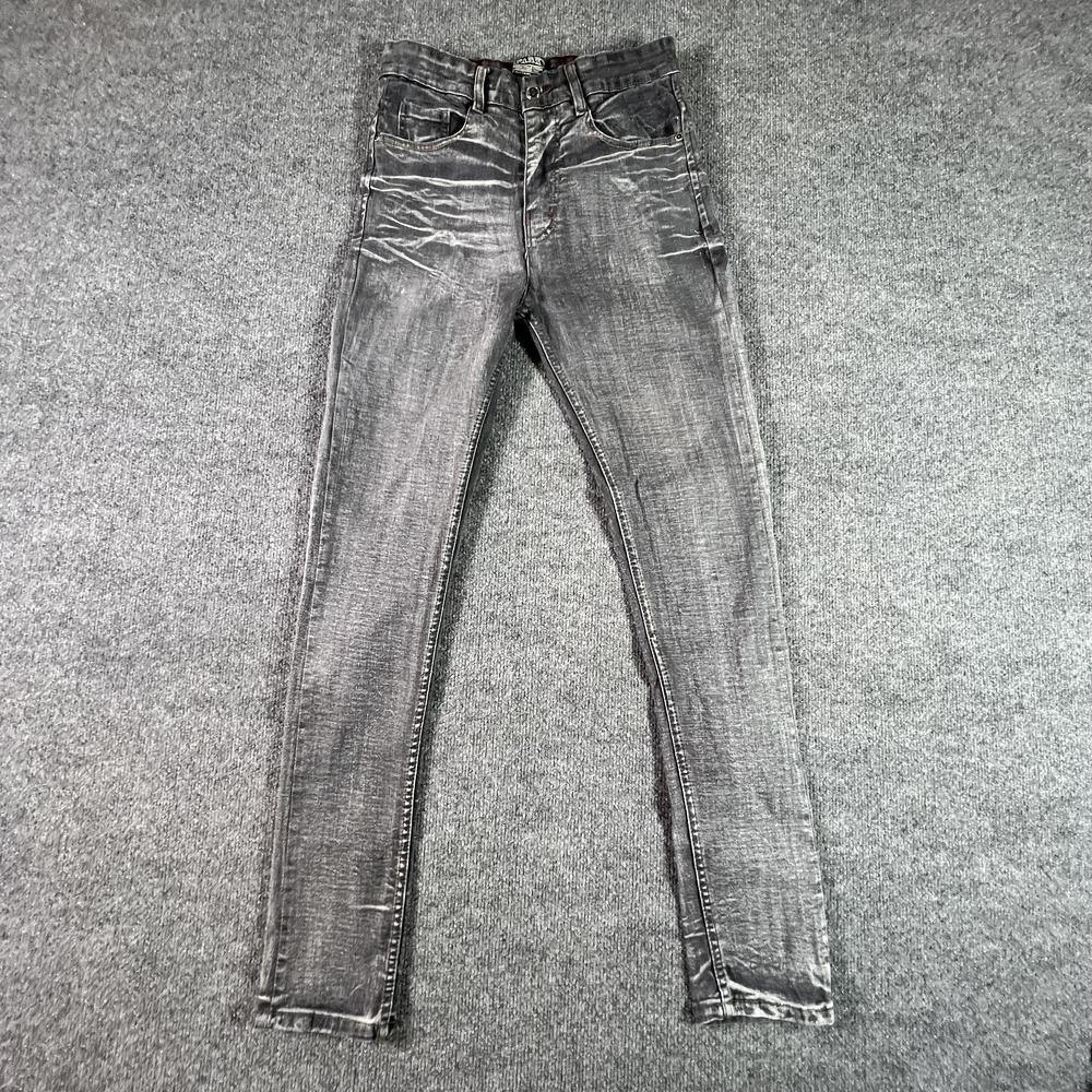 Sparky Skinny Jeans Men's 30x30 Black Cotton Denim Faded Workwear Mid Rise